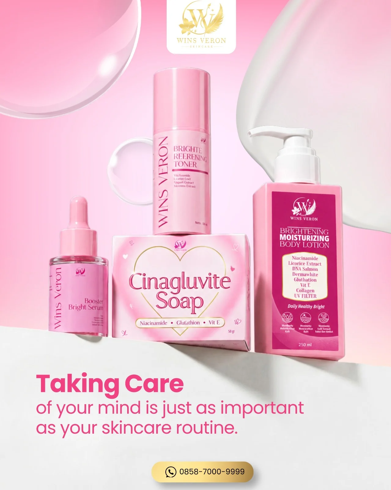 Wins Veron Skincare Set - Taking Care of your mind is just as important as your skincare routine