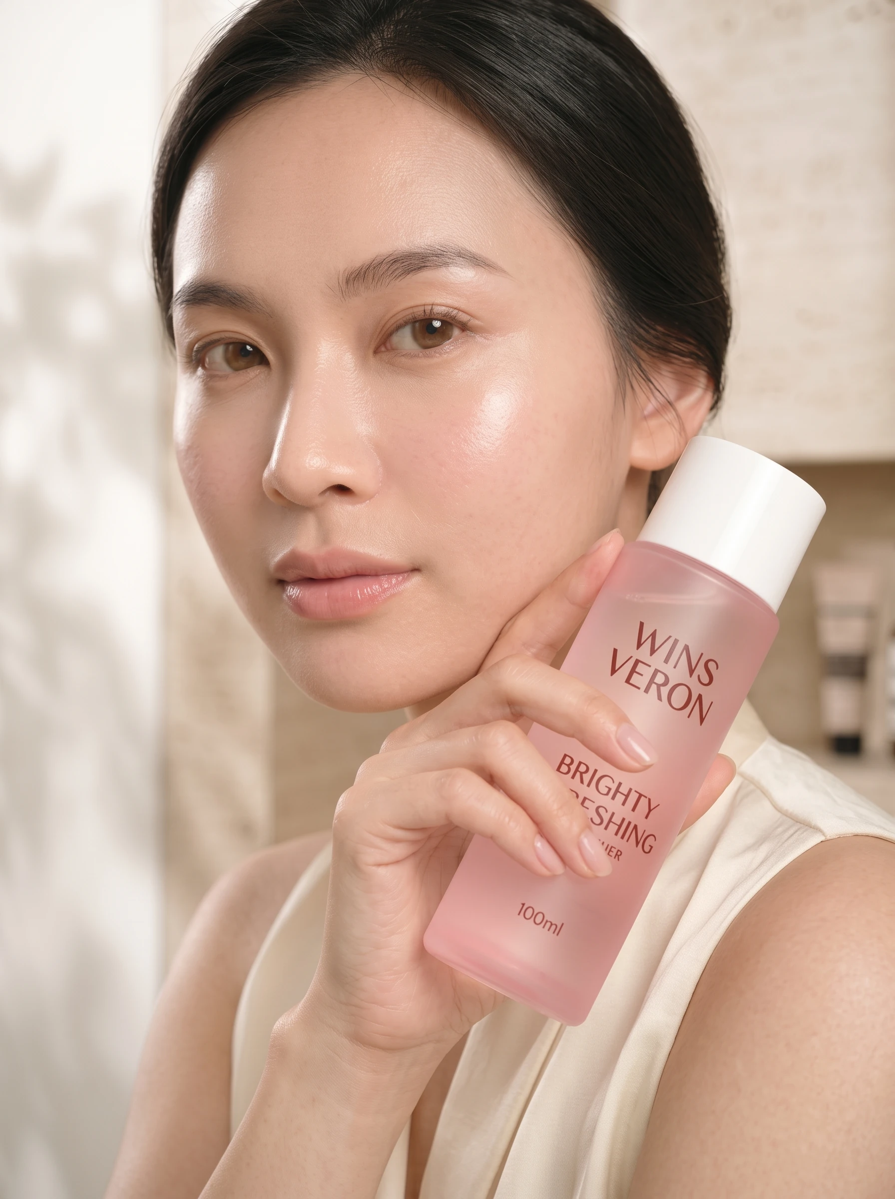 Model Wins Veron Brighty Refreshing Toner - Kemurnian Formula Kulit Glowing Alami